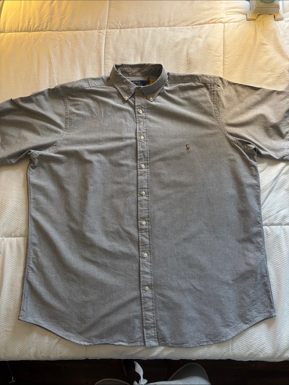 Ralph Lauren Blue gray Button-Down Oxford Shirt size 2XLT